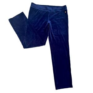 LILLY PULITZER ~ Plush Velour Navy Blue Pants 94 Poly/6 Spandex size XL